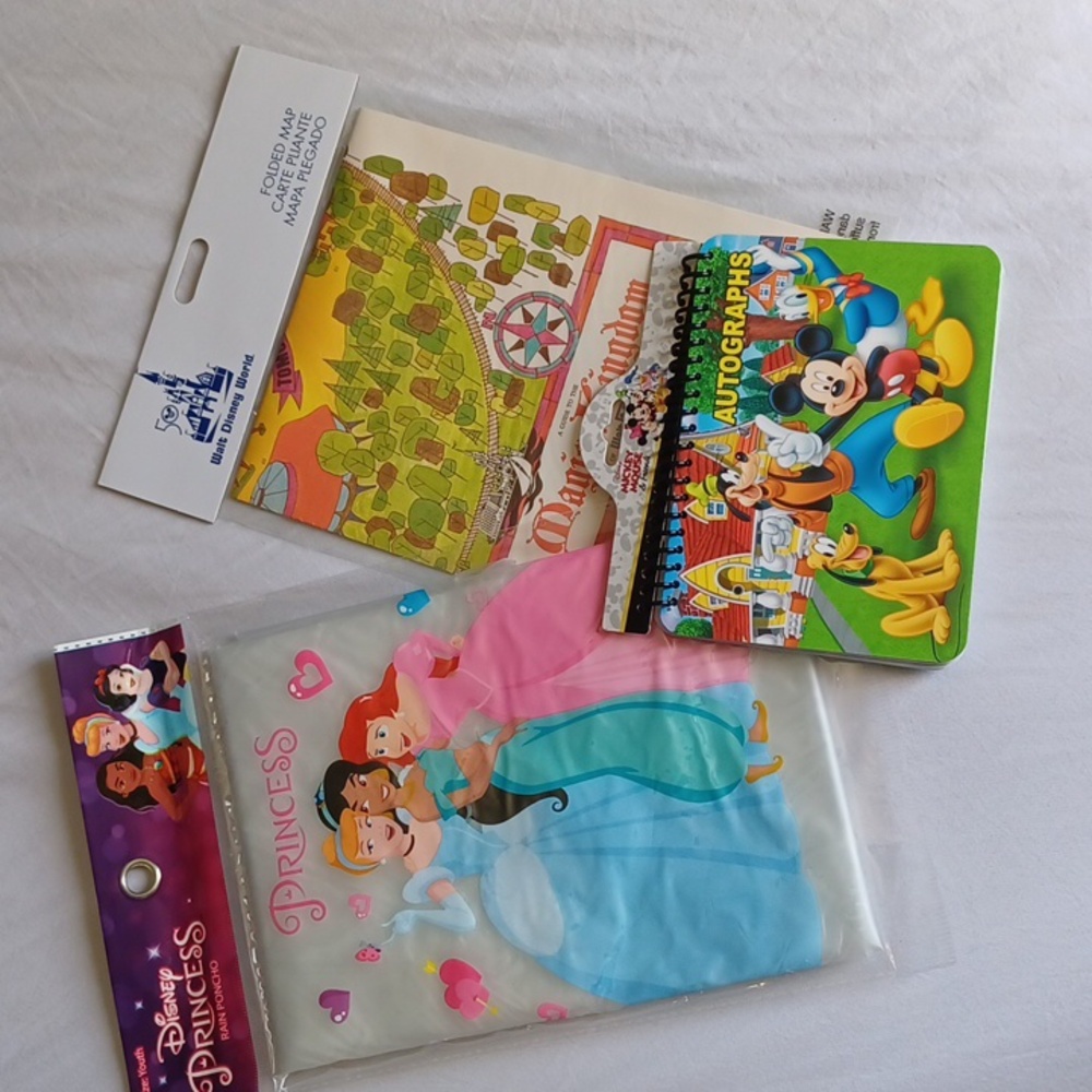 New Gang House Autograph Book, Princess Rain Poncho & Map of Magic Kingdom